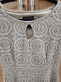 Beige Lace Cocktail Dress