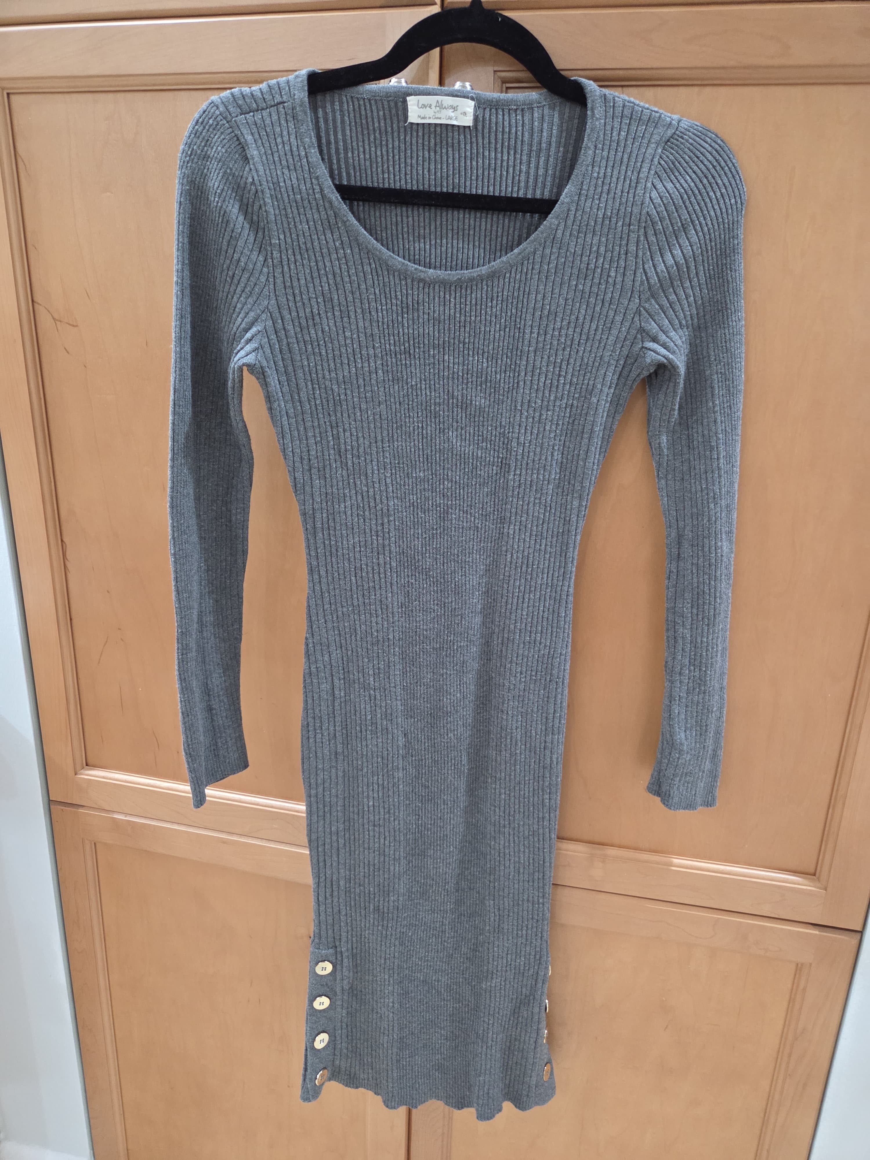 Flattering silhouette designed Greyish Blue Dress