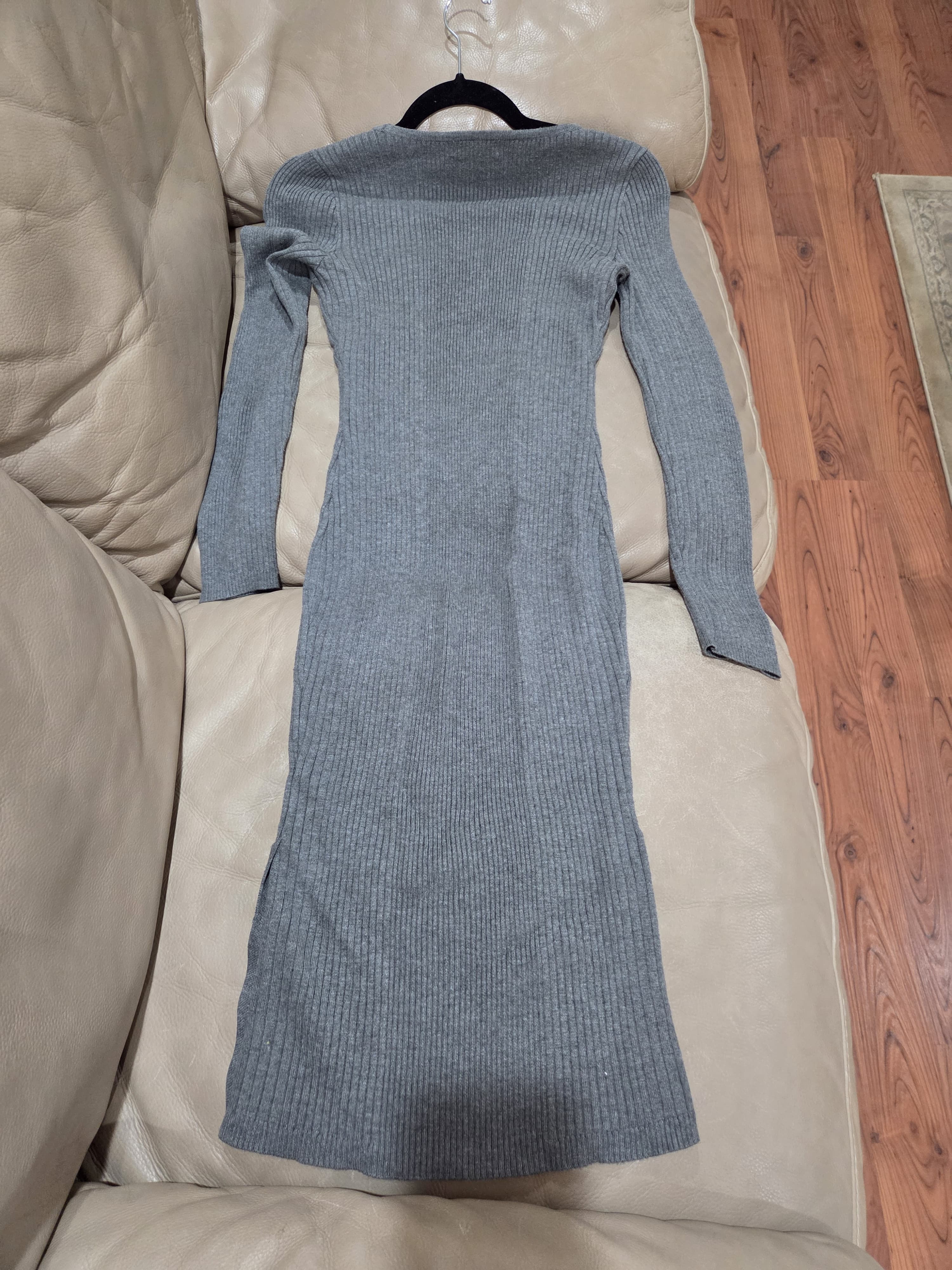 Flattering silhouette designed Greyish Blue Dress