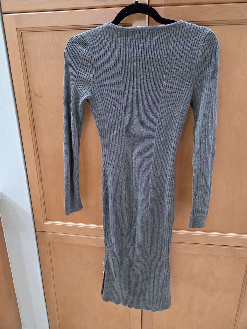 Flattering silhouette designed Greyish Blue Dress