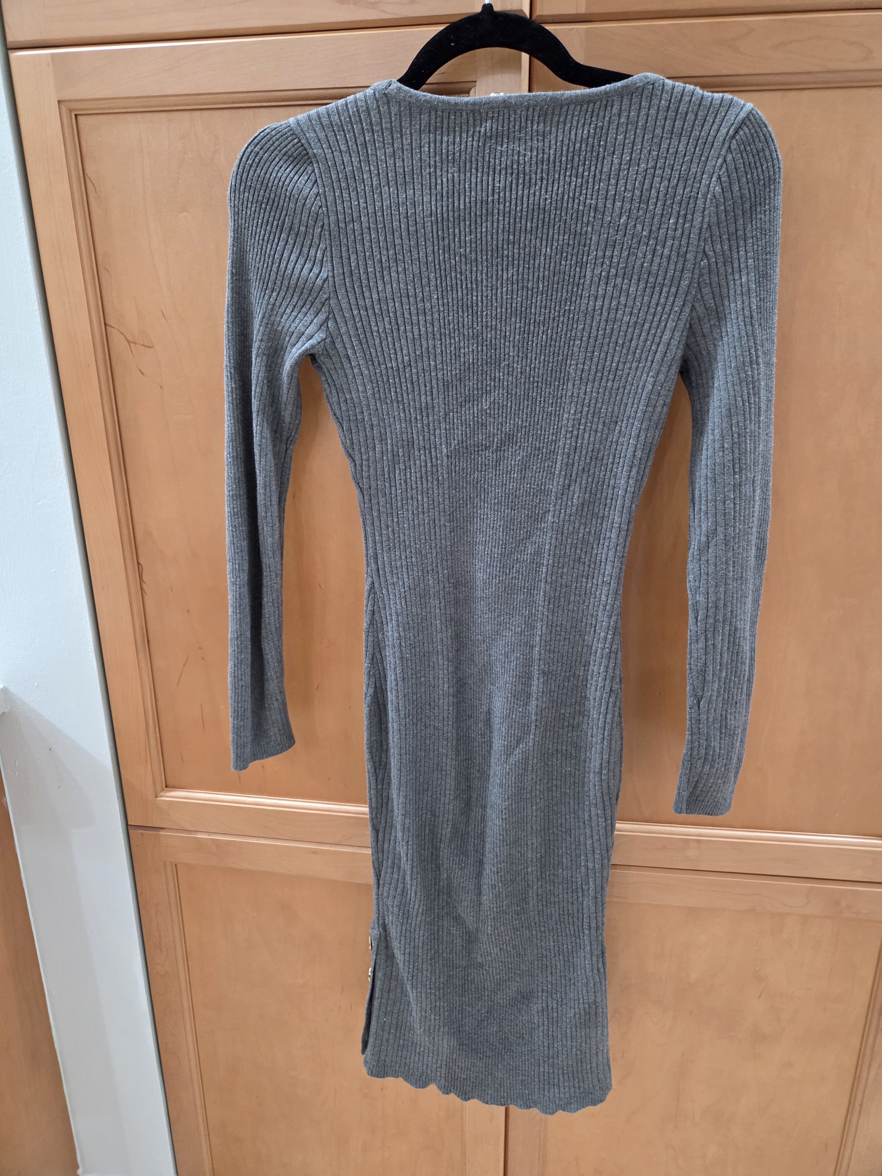 Flattering silhouette designed Greyish Blue Dress