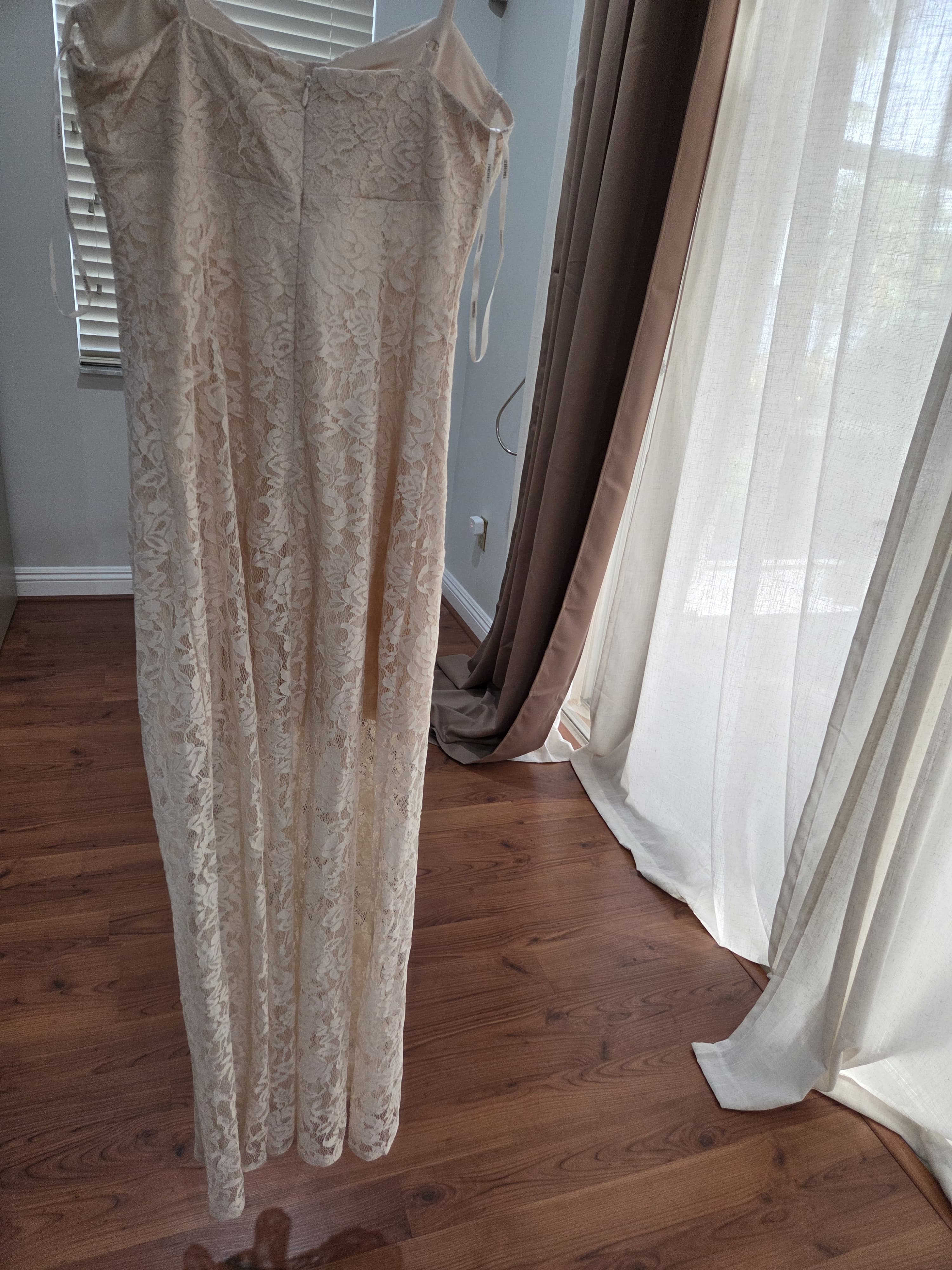 Light pink Lace Bustier Maxi Dress
