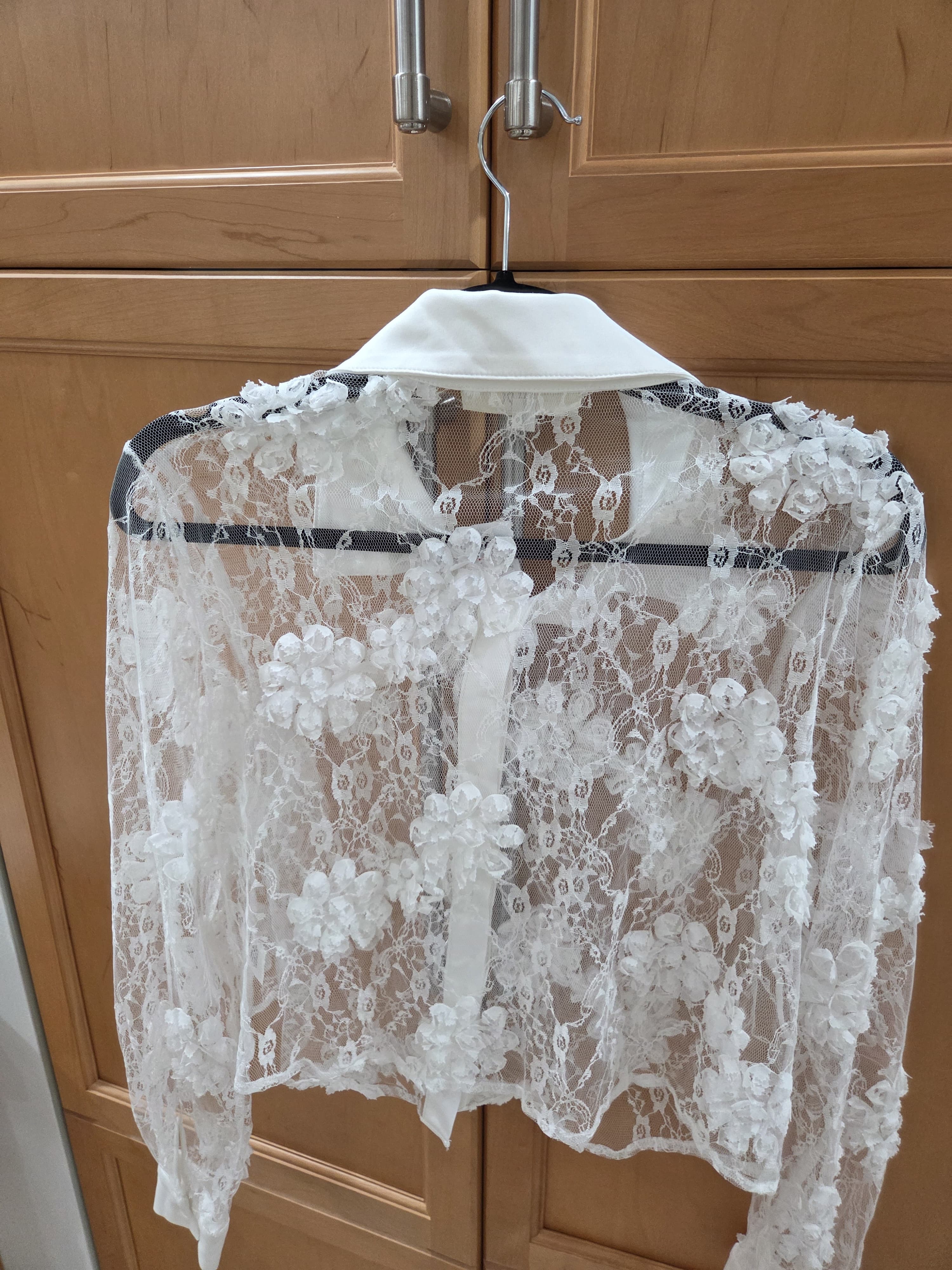 White Elegant Lace Blouse