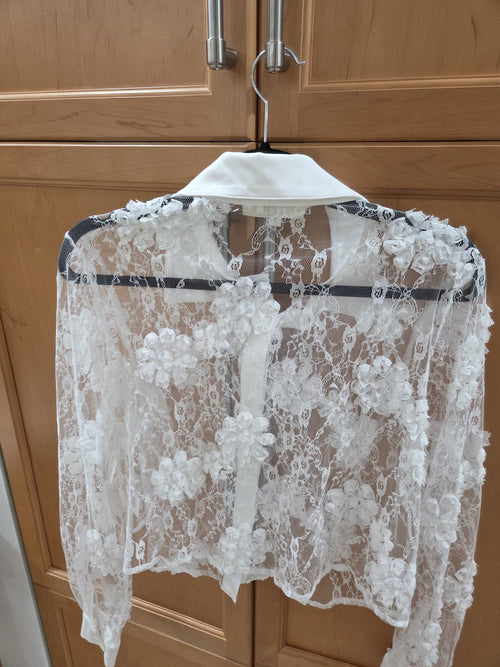 White Elegant Lace Blouse