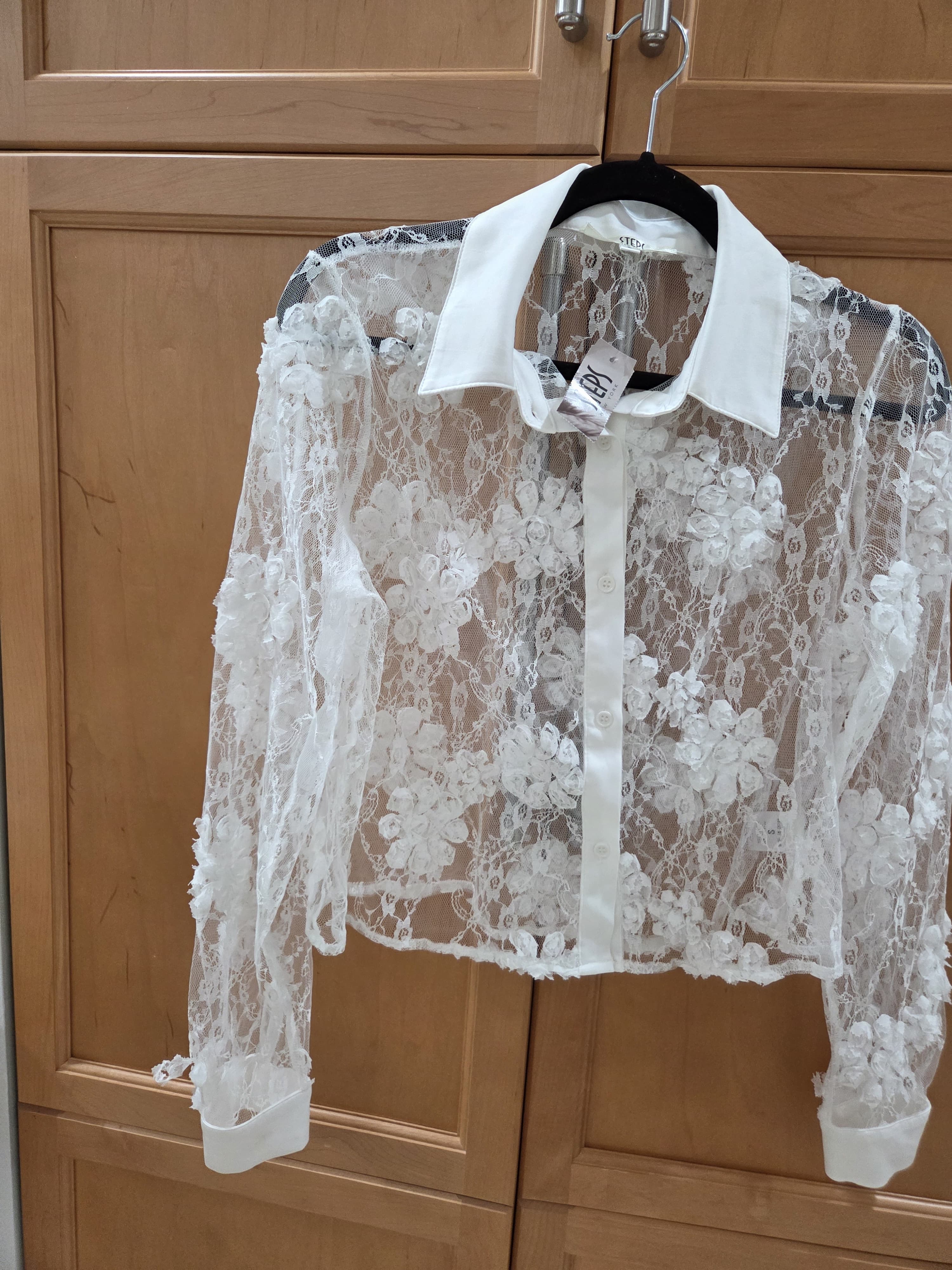 White Elegant Lace Blouse