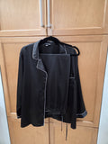 Silk-Like Comfy Black Pajamas