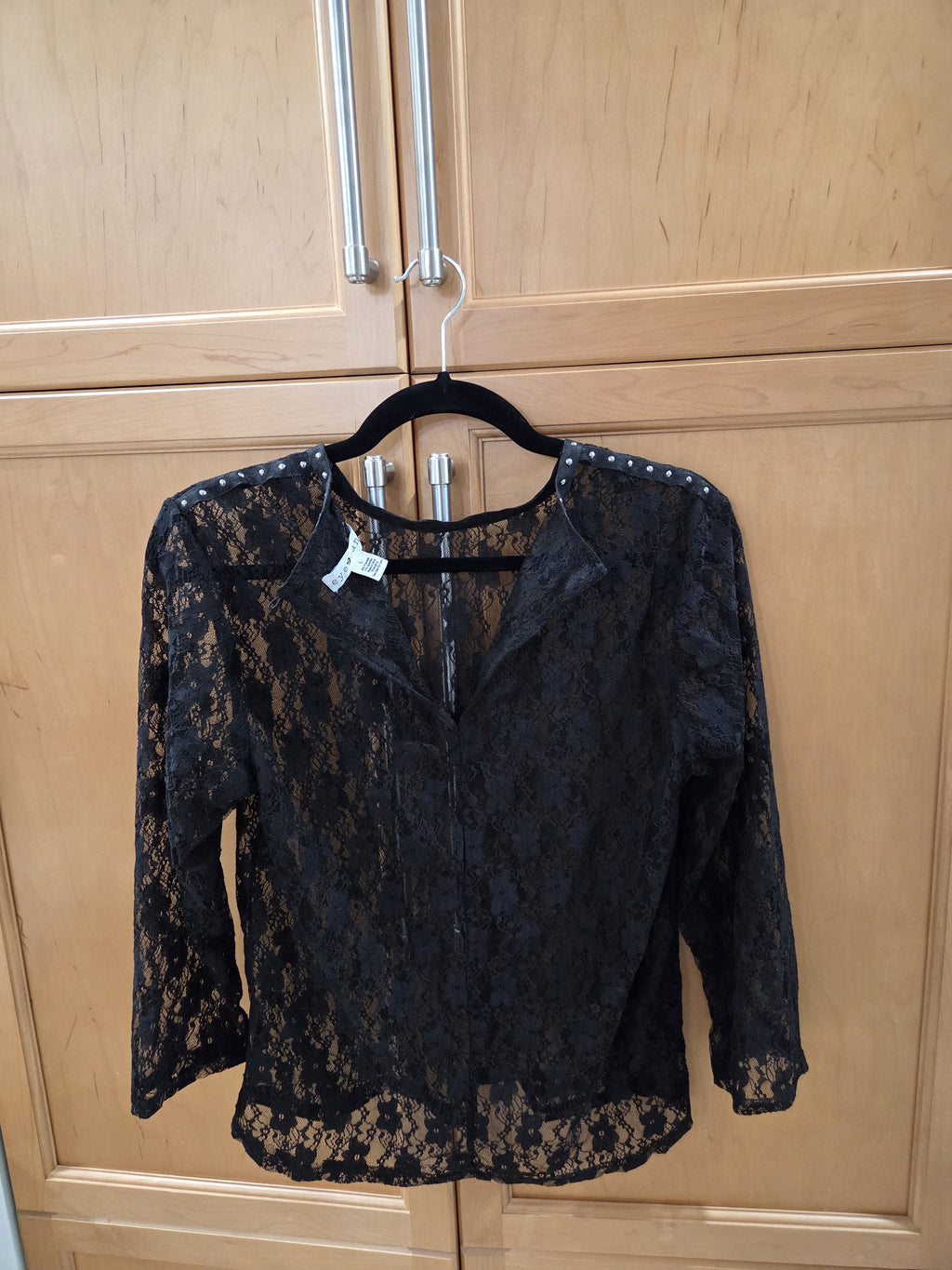 Seductive See through Black Lace Blouse
