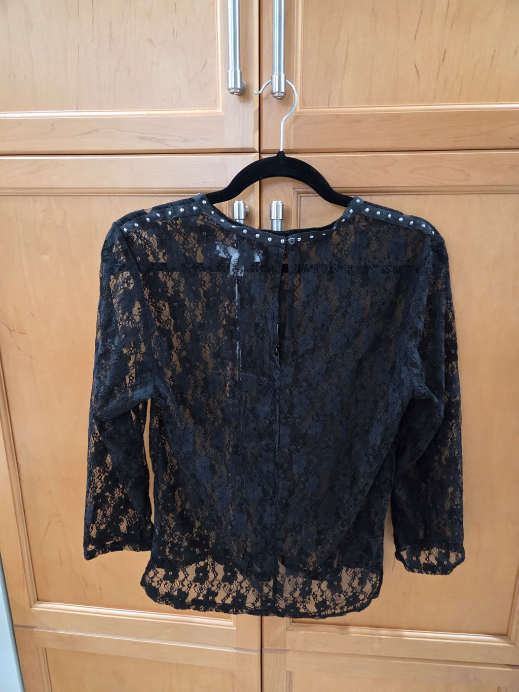 Seductive See through Black Lace Blouse