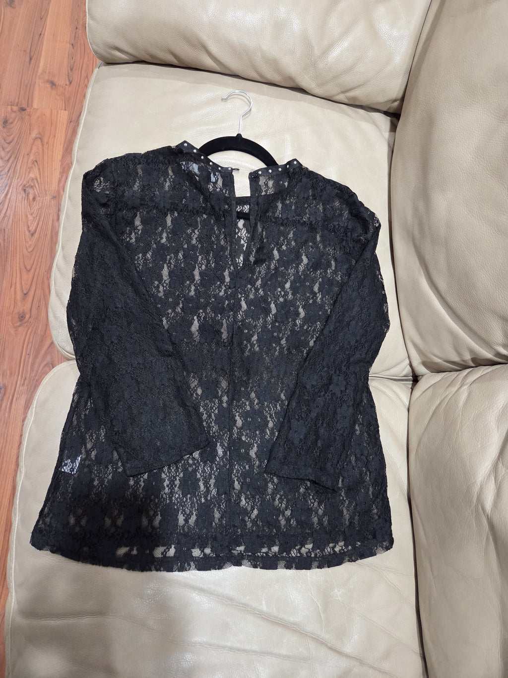Seductive See through Black Lace Blouse